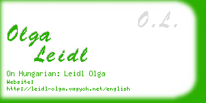 olga leidl business card